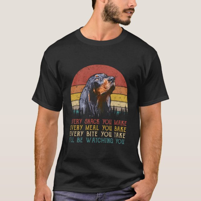 Cada Sopro Você Faz Camiseta de cão Preta E Tan Co (Frente)