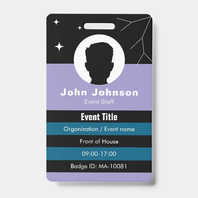 Cadalete de evento em código QR • Crachá digital c (Frente)