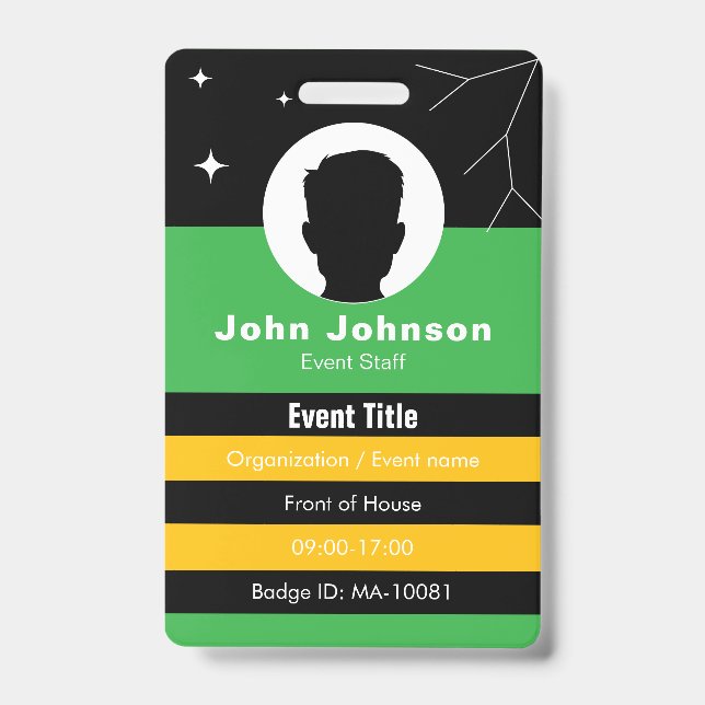 Cadalete de evento em código QR • Crachá digital c (Frente)