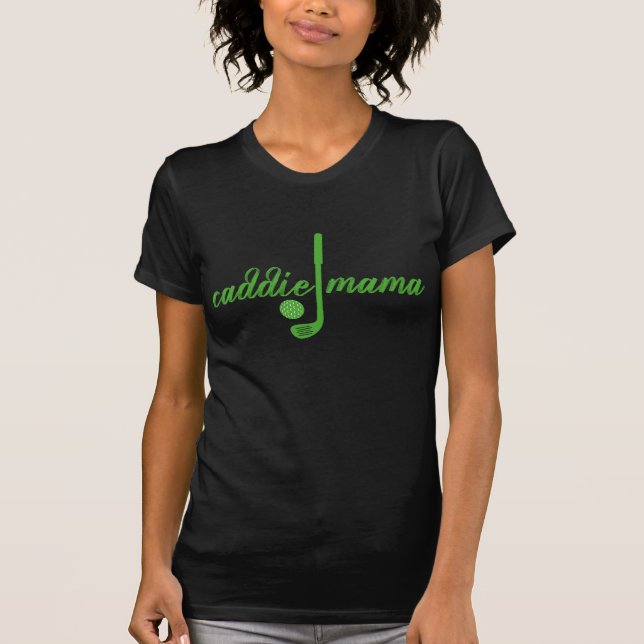 Caddie Mama Cute Golfe Golfe Mãe Golfe  Camiseta (Frente)