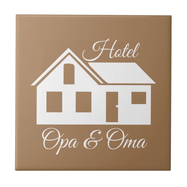 Cadeau tegel "Hotel Opa & Oma" (Frente)