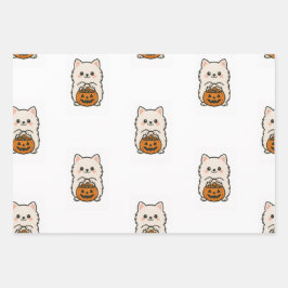 Cadeaupapier Set Halloween / Pomeranian