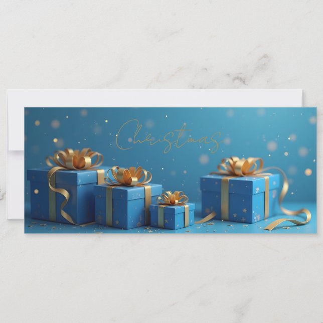 cadeaux bleus, rubans dorés (Frente)