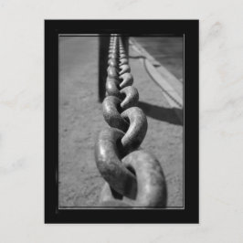 Cadeia de cartão postal preto e branco