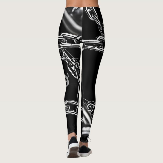 Cadeias CAOS Leggings de Streetwear de Grunge Metá (Verso)