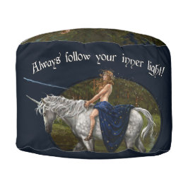 Cadeira Puff Redonda Siga sua luz interior - fantástico