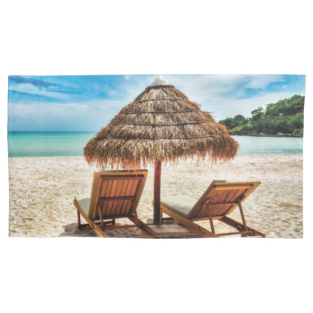 Cadeiras de descanso na praia com almofada (Frente)