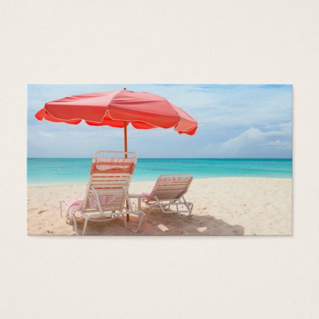 Cadeiras de Lounge na praia oceânica (Frente)