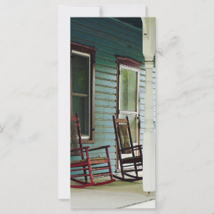 Cadeiras de Wooden Rocking em Porch