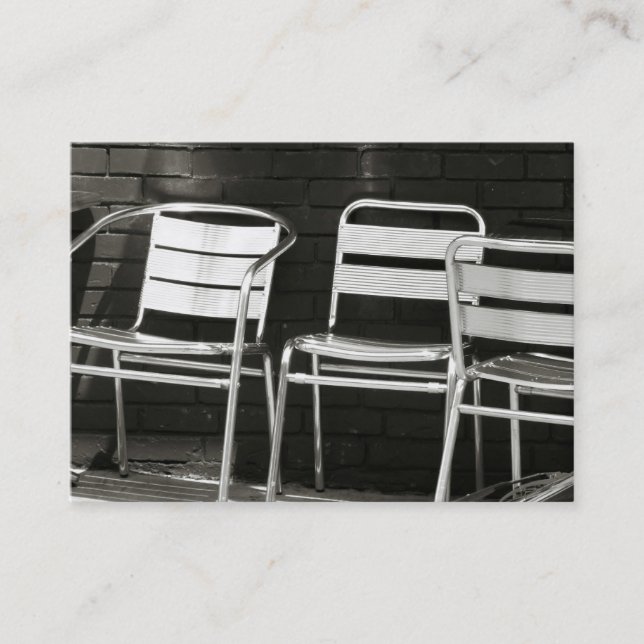 Cadeiras do cartão de visita da fotografia (Frente)