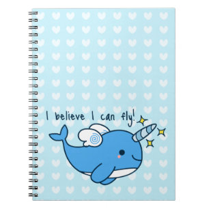 Caderno adorável de Kawaii Narwhal