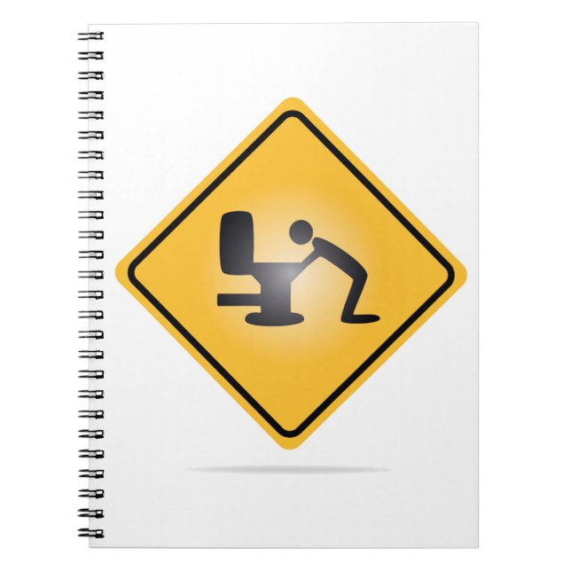 Caderno amarelo do sinal de aviso da manutenção (Frente)