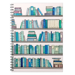 Caderno azul da biblioteca