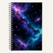 Caderno Azul Roxo Celestial Diário Cósmico