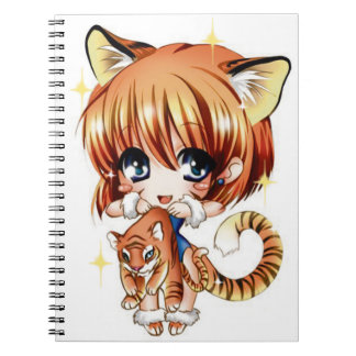 Caderno bonito do amor do tigre