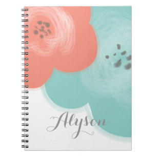 Caderno bonito do costume das flores