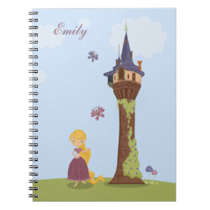 Caderno bonito personalizado do rapunzel e da