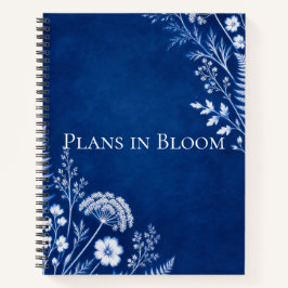 Caderno Botânico Plans in Bloom Azul
