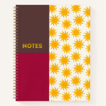 Caderno Brown Crimson Gold Sunburst - L