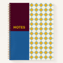Caderno Burgundy Navy Sunburst Diamond - M