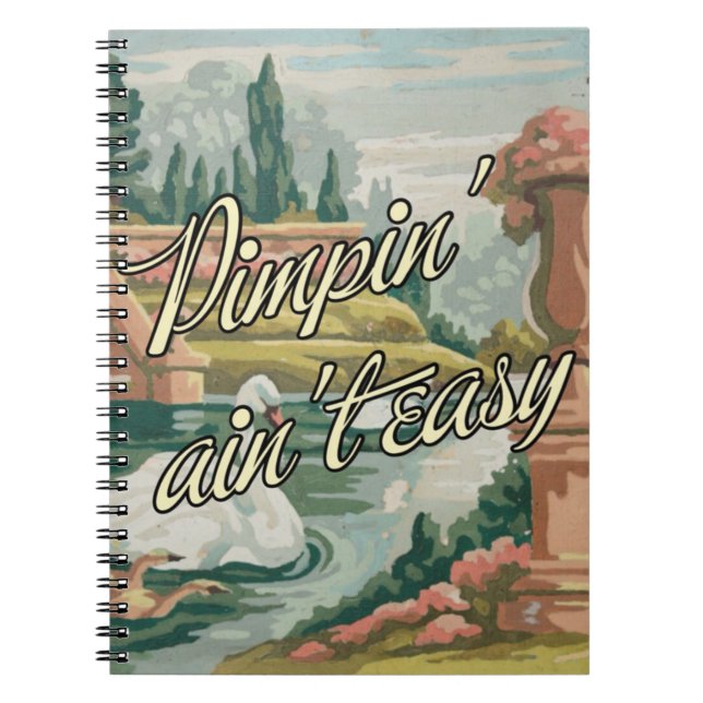 Caderno cénico das cisnes do vintage PBN do (Frente)