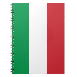 Caderno com a bandeira de Italia