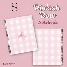 caderno com laço rosa fofo com coração