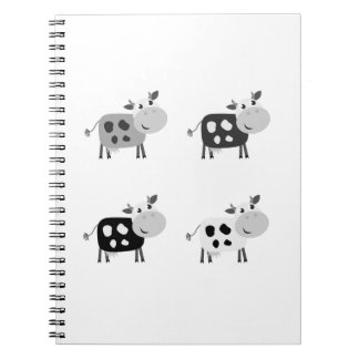 Caderno com vacas bonitos