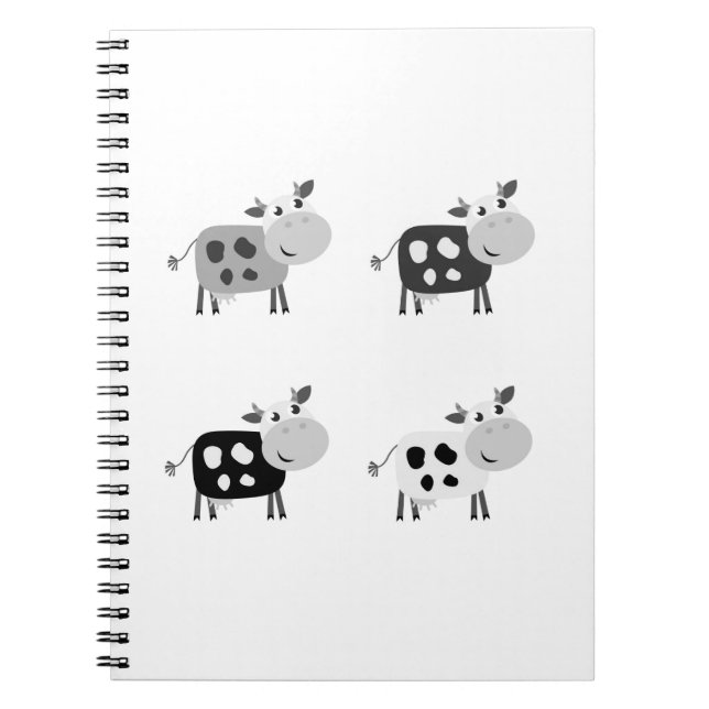 Caderno com vacas bonitos (Frente)