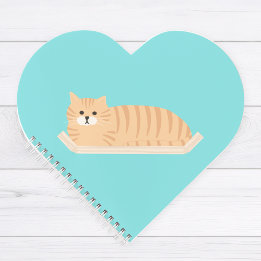 Caderno Coração de Gato Ruivo