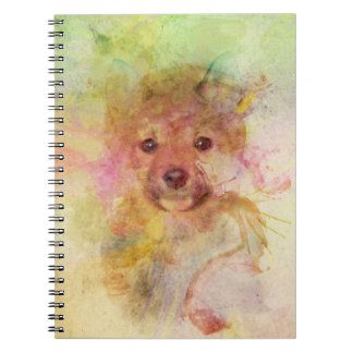 Caderno da aguarela do filhote de cachorro de