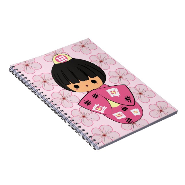 Caderno da boneca de Kawaii Kokeshi