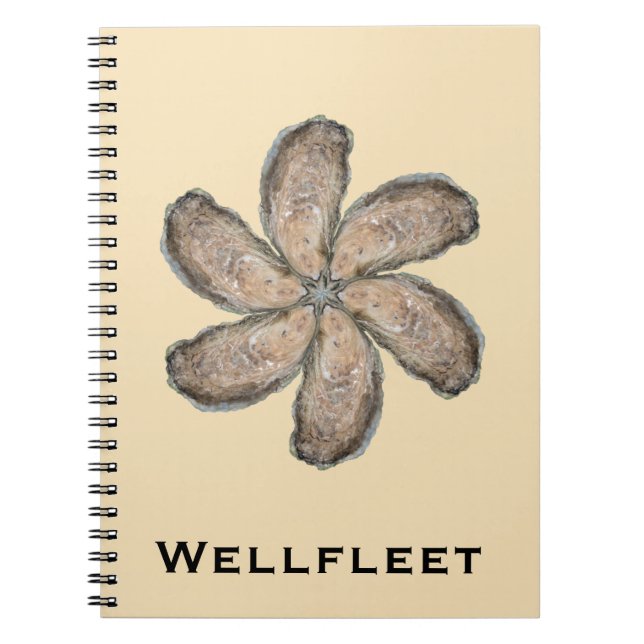 Caderno da flor da ostra - design D Tan (Frente)