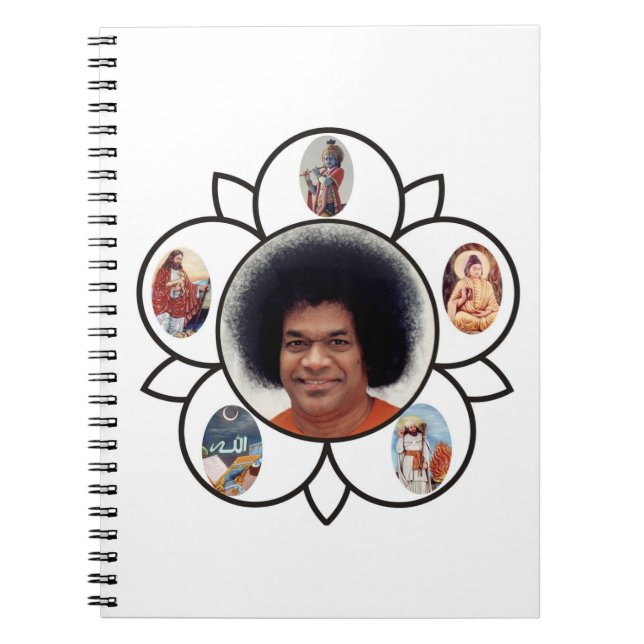 Caderno da foto de Sathya Sai Baba (Frente)