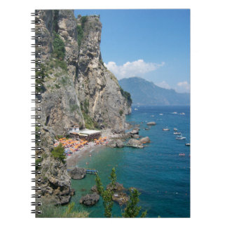 Caderno da praia da costa de Amalfi