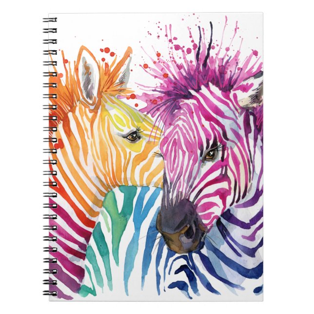 Caderno da zebra do arco-íris (Frente)