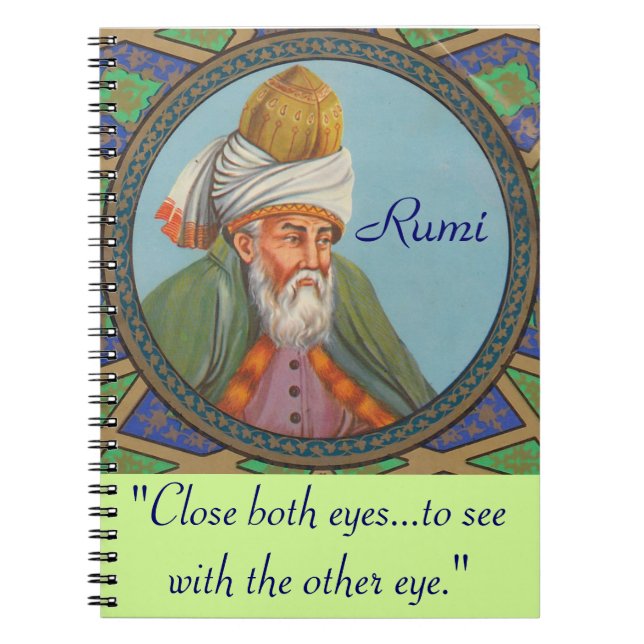 Caderno das citações de Rumi (Frente)
