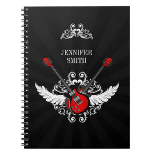 Caderno das guitarra do rock and roll
