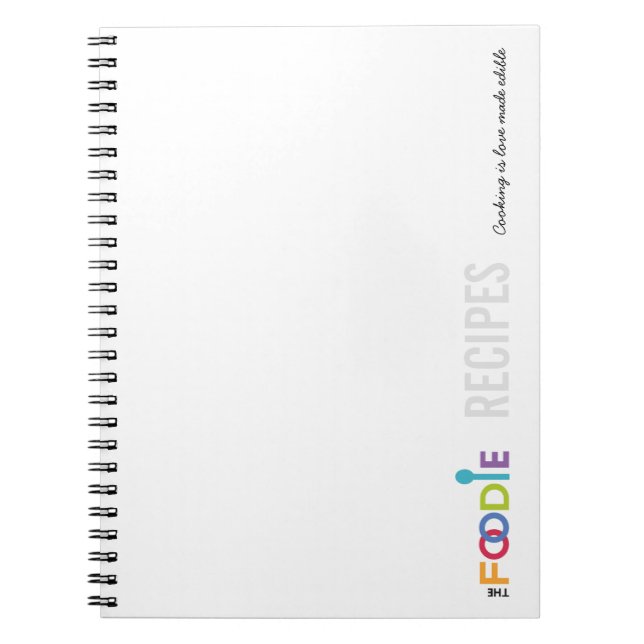 Caderno das RECEITAS de Foodie (Frente)