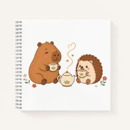Caderno de Amigos do Chá do Capivara Fofinho e Our