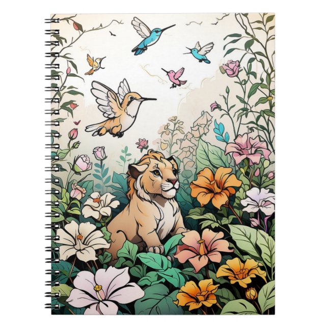 Caderno de Animais de Desenhos Animados Fofos para (Frente)