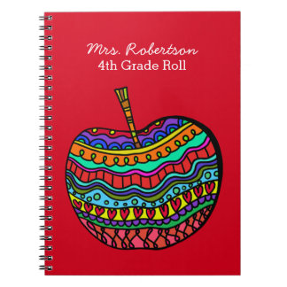 Caderno de Apple da arte popular do professor