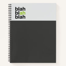 Caderno de Bloco de Cor Mínima – Blá Blá Blá