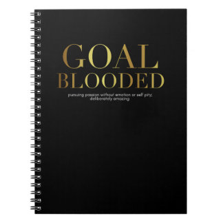 Caderno de Blooded do objetivo