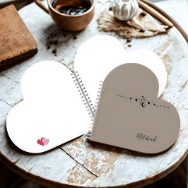Caderno de Cristal Personalizado Minimalista Lua e