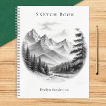 Caderno de Desenho Personalizado Arte Moderna Mont