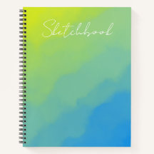 Caderno de Esboços com Gradiente Estilizado Impres