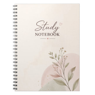 Caderno de Estudo Espiral | Estudante Pastel Estét