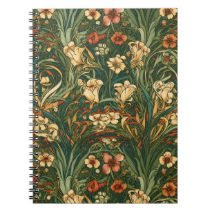 caderno de flores silvestres estilo Nouveau, franc