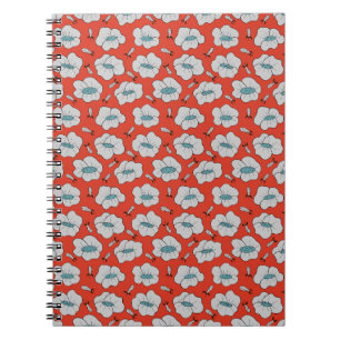 Caderno de Fotos com Espiral Laranja Floral